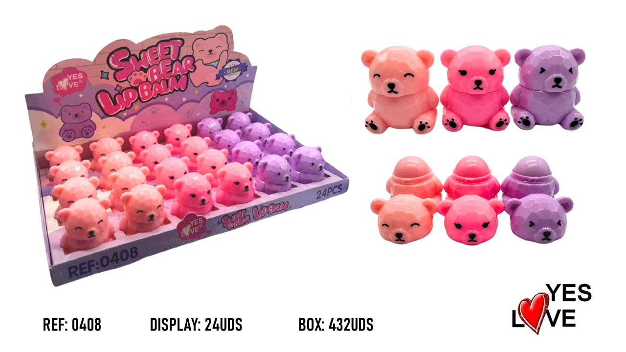 SWEET BEAR PINK BEAR LIP BALM