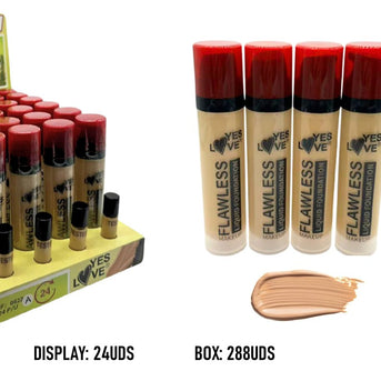 FOUNDATION FLAWLESS TAPA ROJA