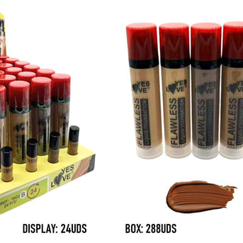 FOUNDATION FLAWLESS TAPA ROJA