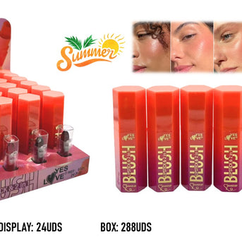 Juicy sheer blush and lipstick for lips and cheeks