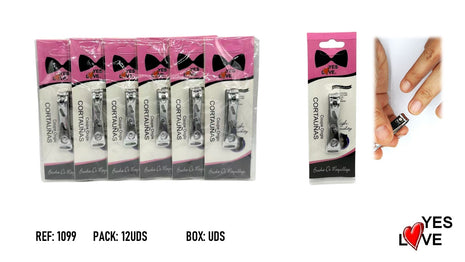 Metallic nail clippers with horizontal stripes