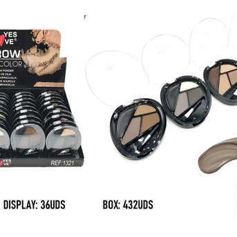 PALETA OVALADA CEJAS TONO MARRONES