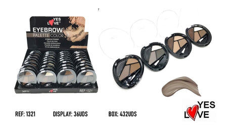 PALETA OVALADA CEJAS TONO MARRONES