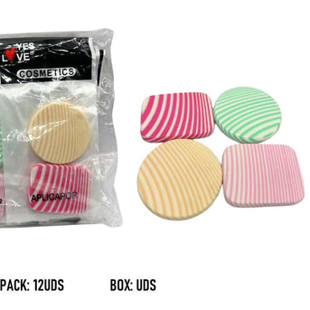 ESPONJA APLICADORA MAQUILAJE RAYAS DOBLE