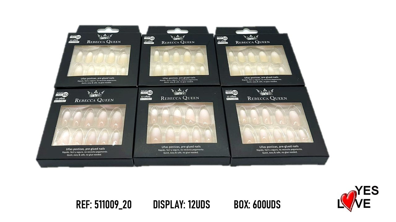 UÑAS POSTIZAS PRESS ON SIN PEGAMENTO