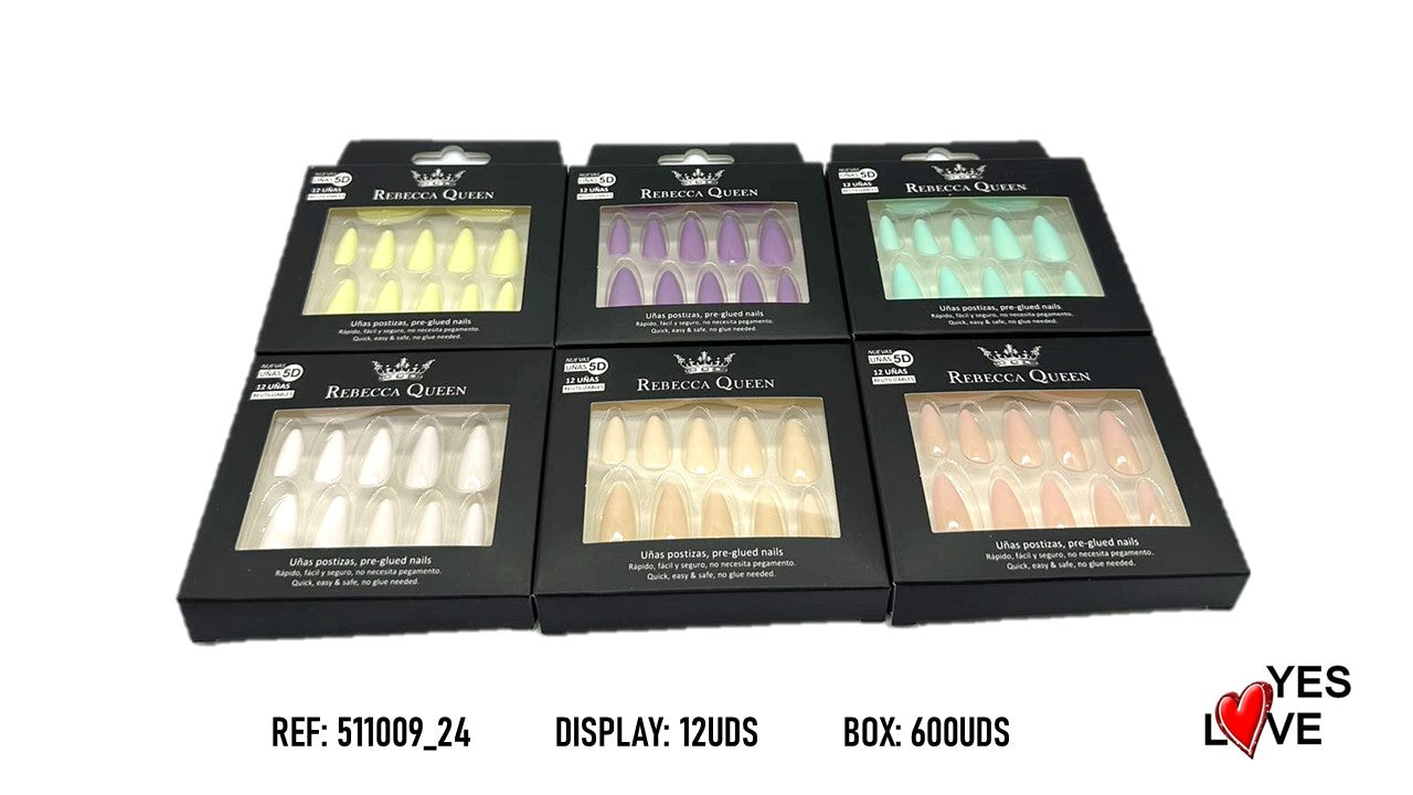 UÑAS POSTIZAS PRESS ON SIN PEGAMENTO