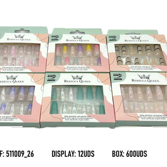 UÑAS POSTIZAS PRESS ON SIN PEGAMENTO