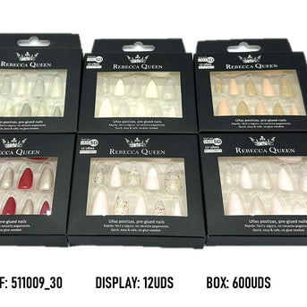 UÑAS POSTIZAS PRESS ON SIN PEGAMENTO