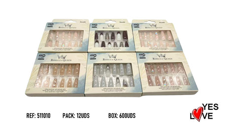 UÑAS POSTIZAS REBECCA QUEEN PRESS ON EXTRA LARGE