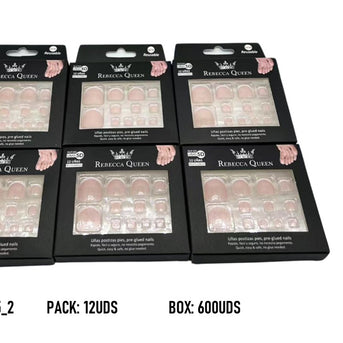 Rebecca Queen Press-On French Pedicure Nails by Rosita