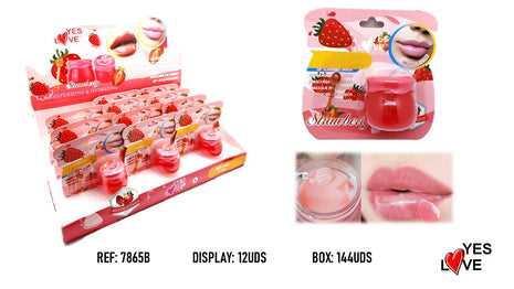 MASCARILLA NOCTURNA HIDRATANTE REPARADORA FRESA LIP MASK 24UD