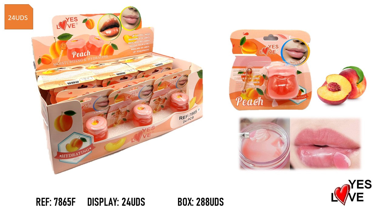 MASCARILLA NOCTURNA HIDRATANTE REPARADORA MELOCOTON LIP MASK 24UD