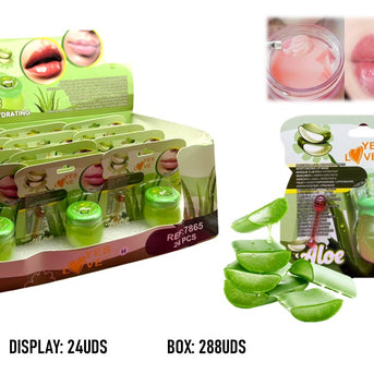 MASCARILLA NOCTURNA HIDRATANTE REPARADORA ALOE VERA LIP MASK 24UD