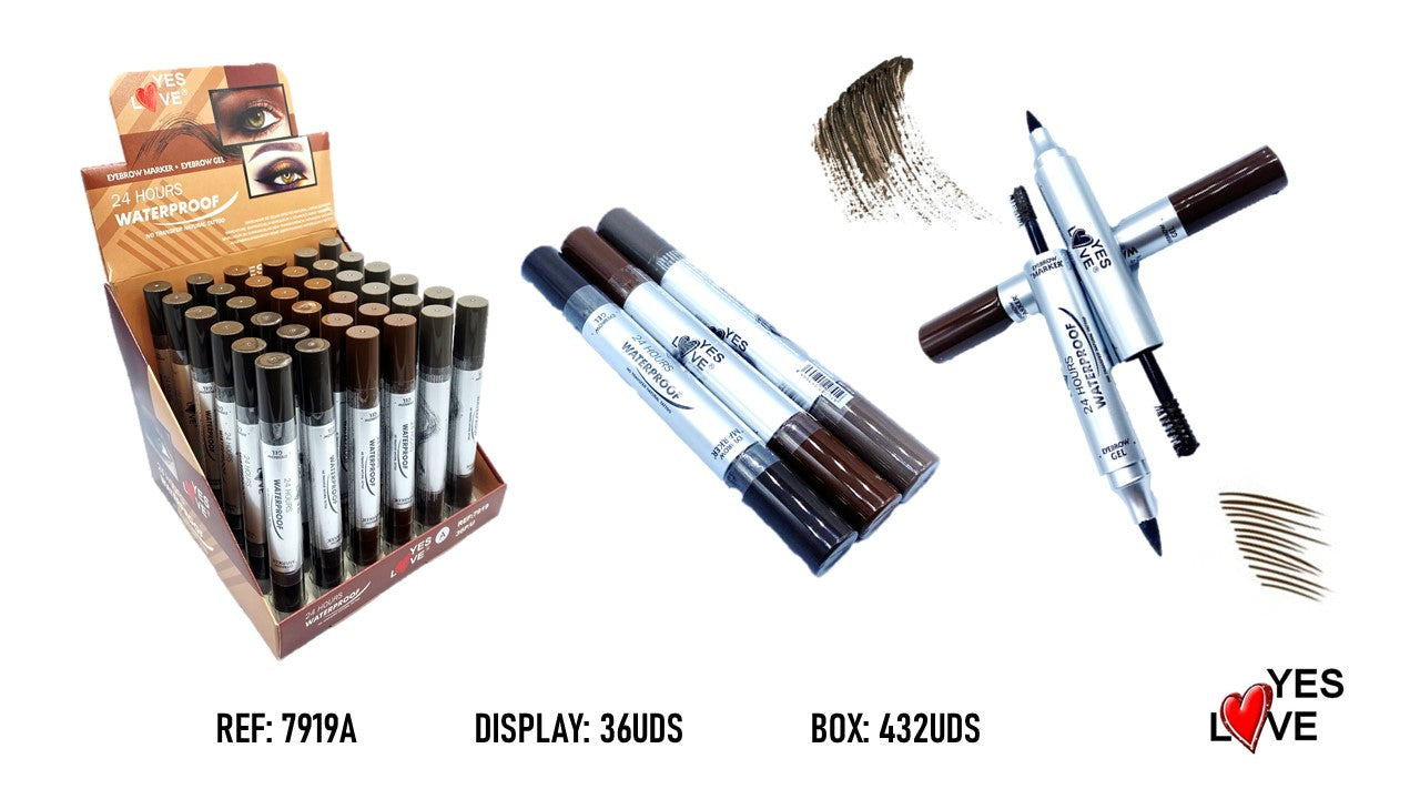 ROTULADOR + CEPILLO COLOR PARA CEJAS 24H DURACION WATERPROFF