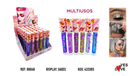 BRILLO GEL PURPURINA SOMBRAS Y CUERPO