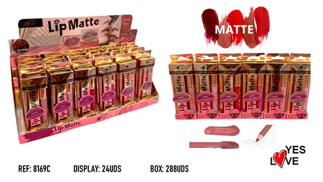 SET LAPIZ LABIAL + BRILLO LABIOS MATTE 24H