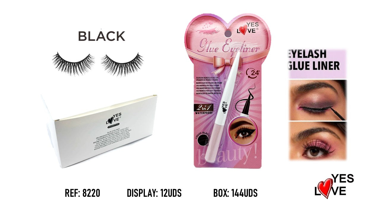 DUAL-USE EYELINER AND MAGNETIC EYELASH GLUE
