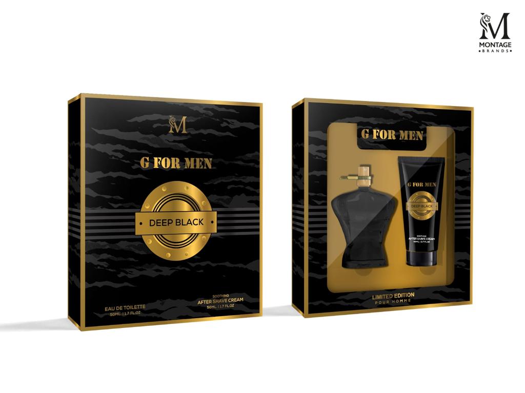 SET PERFUME 50MLG FOR MEN DEEP BLACK