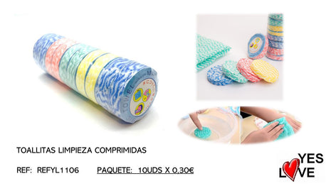 TOALLITAS LIMPIEZA COMPRIMIDAS