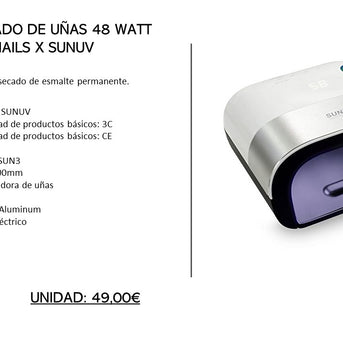 48 WATT NAIL DRYING MACHINE MICHELLE NAILS X SUNUV