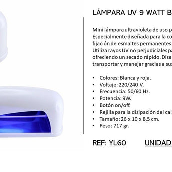 UV DRYING MACHINE 9 WATT