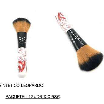 LEOPARD SYNTHETIC HAIR BRUSH